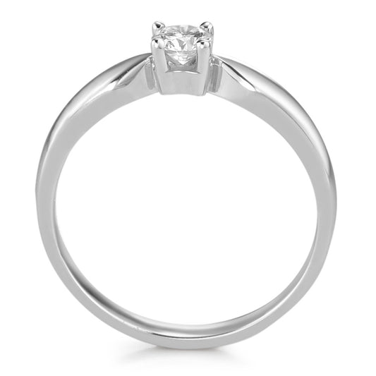 Solitaire ring 750/18K witgoud Diamant 0.20 ct, w-si