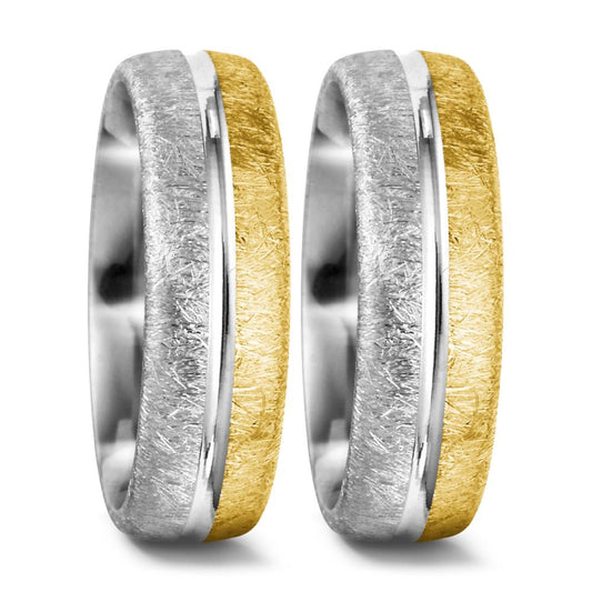 Partnerring 750/18K geel goud, 750/18K witgoud