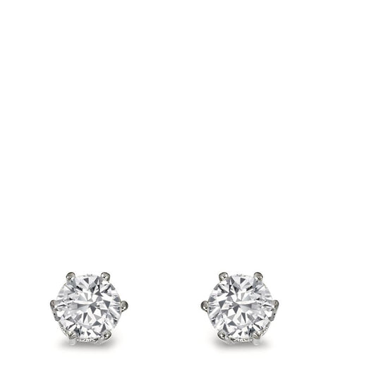 Clous d'oreilles Or blanc 750/18 ct.