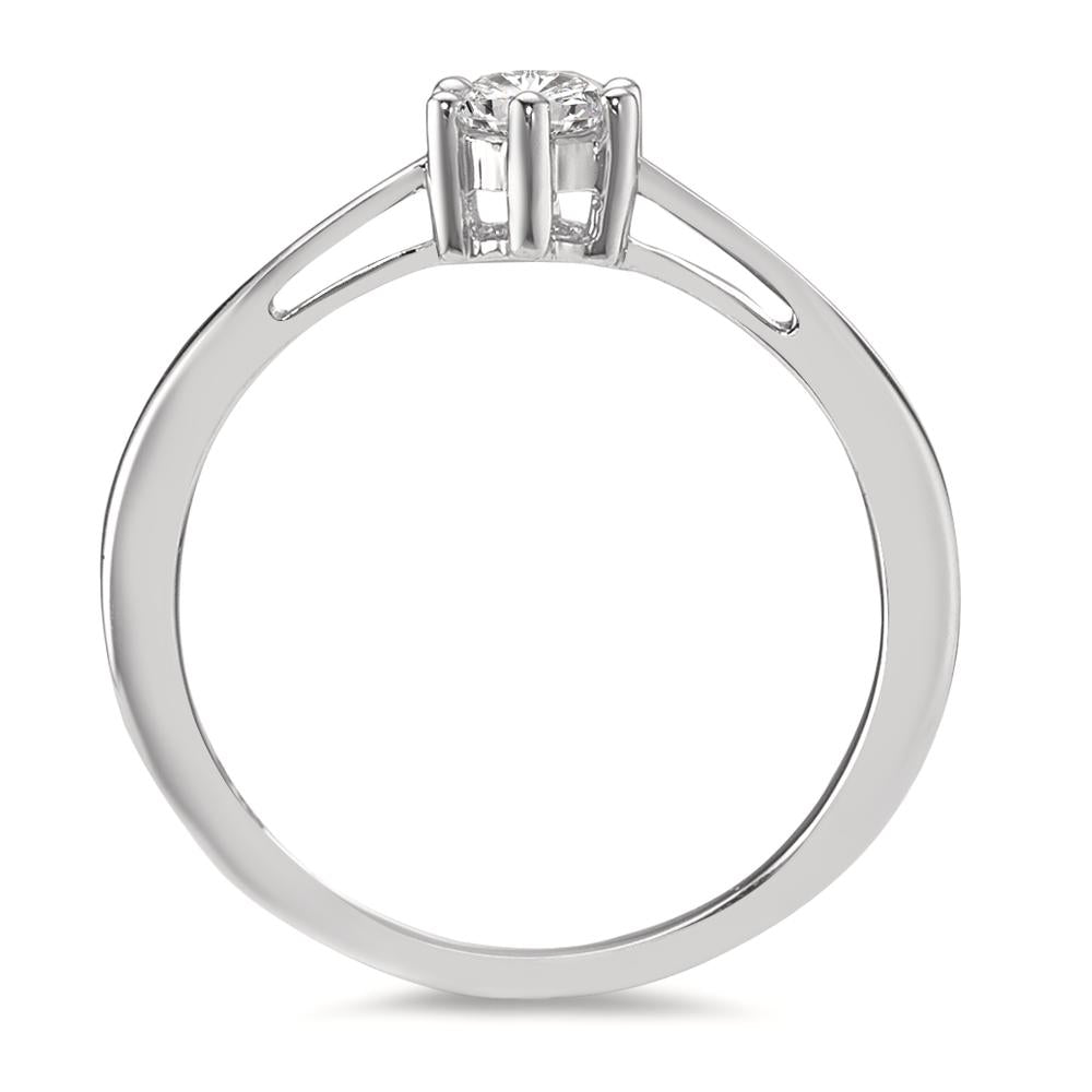 Solitaire ring 750/18K witgoud Diamant 0.25 ct, w-si
