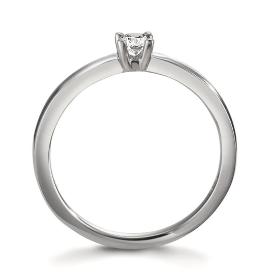 Bague solitaire Platine 950 Diamant blanc, 0.15 ct, brillant, w-si