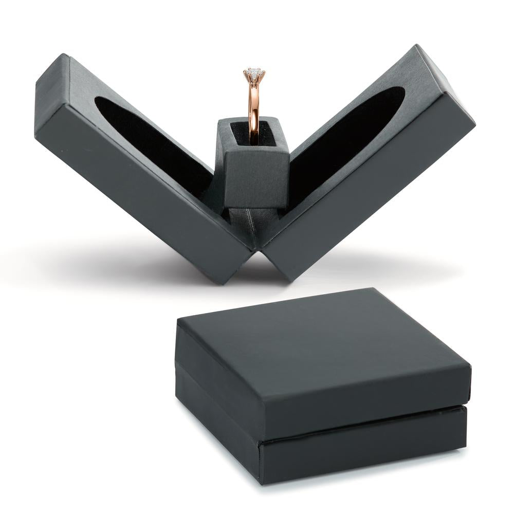 Bague solitaire Or rouge 18K Diamant blanc, 0.20 ct, brillant, w-si