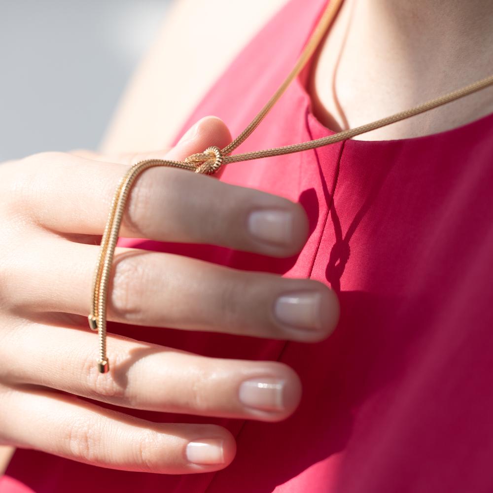 Collier Zilver Geel Verguld 50 cm