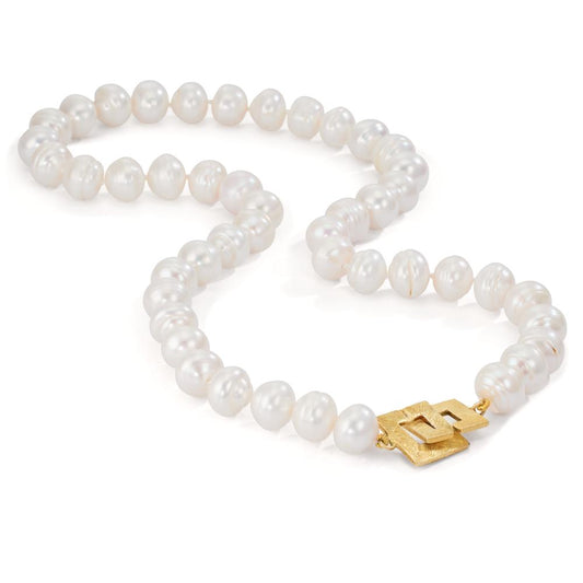 Collier Silber Süsswasserzuchtperlen 10-10.5 mm 52 cm