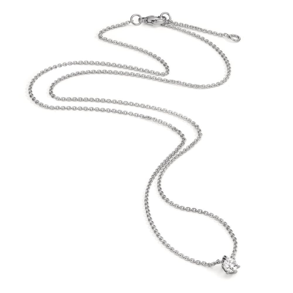 Collier 750/18 K Weissgold Diamant 0.15 ct, w-si 40-42 cm verstellbar