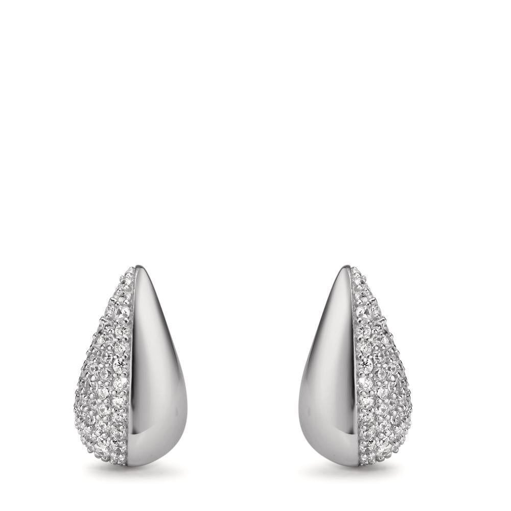 Oorknoppen Zilver Zirkonia Gerhodineerd