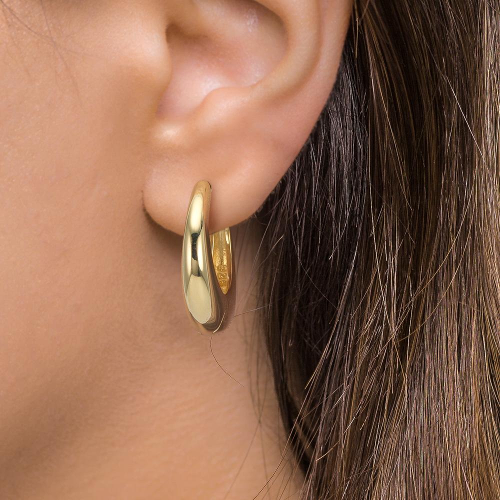 Créoles à charnières Argent jaune Plaqué or