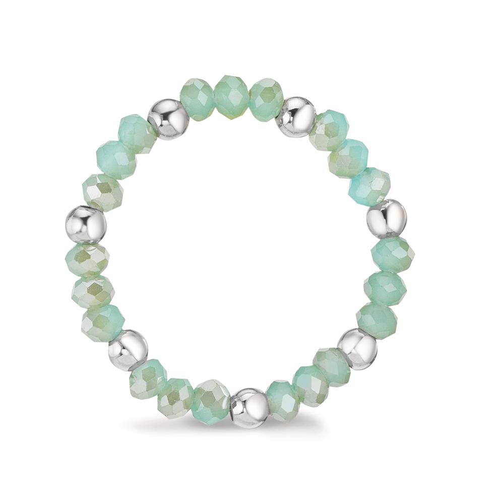 Fingerring Edelstahl Kristall türkis, 3 mm