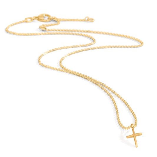 Collier 375/9 K Gelbgold Kreuz 38-42 cm verstellbar