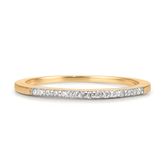 Memory ring 375/9K geel goud Zirkonia 15 Steen