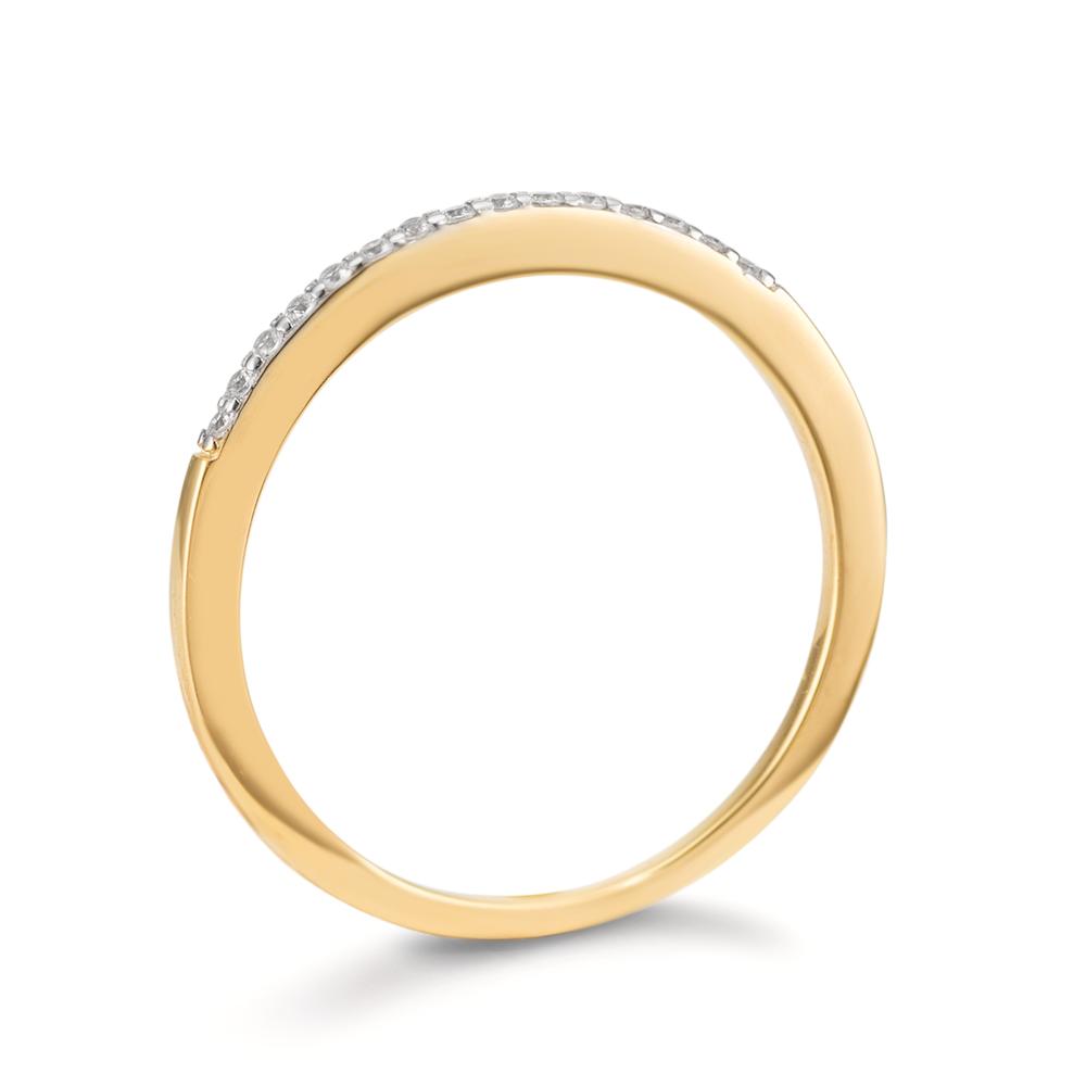 Memory ring 375/9K geel goud Zirkonia 15 Steen