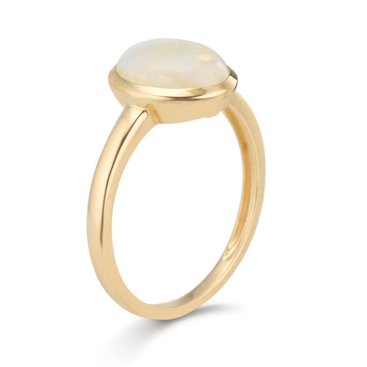 Ring 375/9K geel goud Opaal