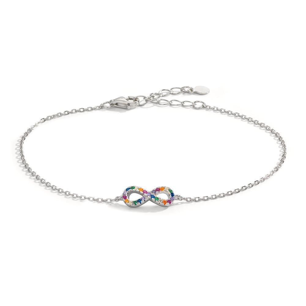 Bracelet Argent Zircone coloré Rhodié Infini