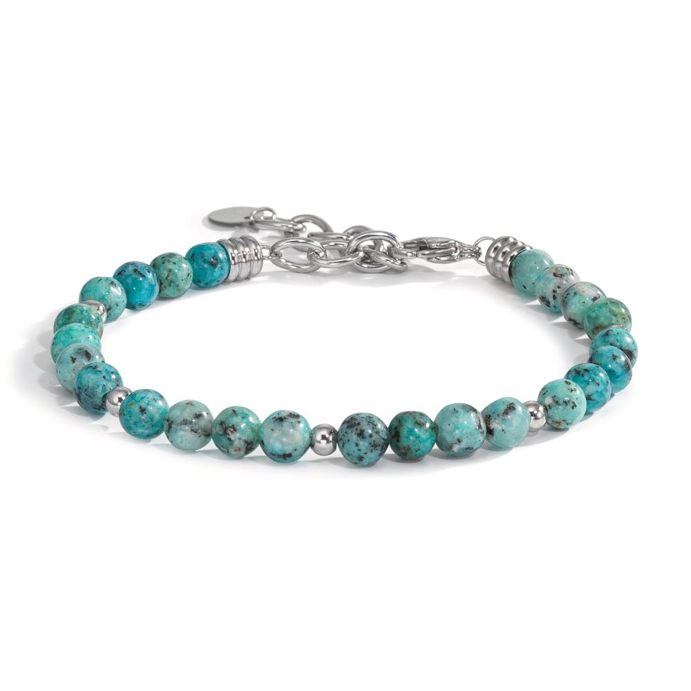 Armband Edelstahl Achat 20-22 cm verstellbar Ø6.5 mm