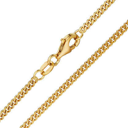 Panzer-Halskette 750/18 K Gelbgold