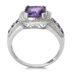 Ring 750/18K witgoud Amethist 0.23 ct, w-si