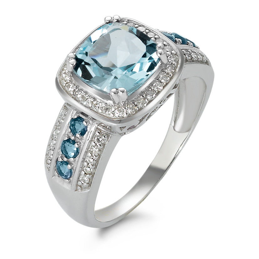 Ring 750/18K witgoud Topaas 0.23 ct, w-si