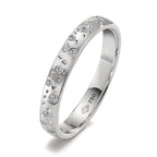 Ring 750/18K witgoud Diamant 0.13 ct, 24 Steen, w-si Ster