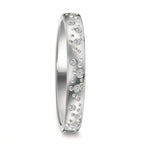 Ring 750/18K witgoud Diamant 0.13 ct, 24 Steen, w-si Ster