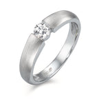 Solitaire ring 750/18K witgoud Diamant wit, 0.20 ct, w-si Ø3.8 mm