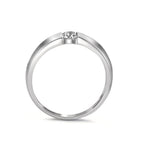 Solitaire ring 750/18K witgoud Diamant wit, 0.20 ct, w-si Ø3.8 mm