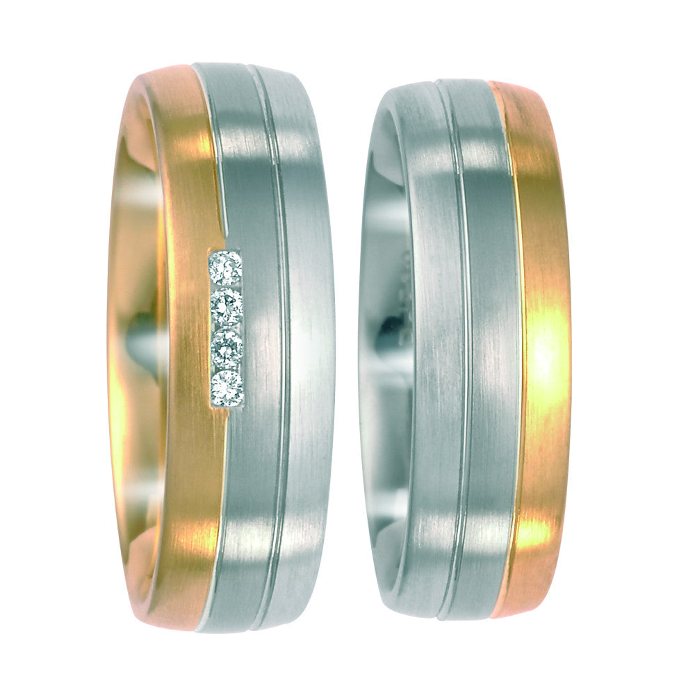 Bague Palladium 500, Or jaune 18K, Or blanc 18K