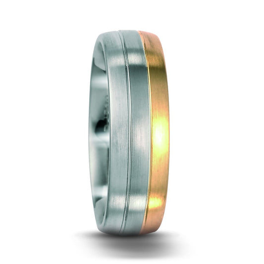 Ring 500 Palladium, 750/18K geel goud, 750/18K witgoud