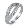 Ring 750/18K witgoud Diamant 0.22 ct, 22 Steen, w-si