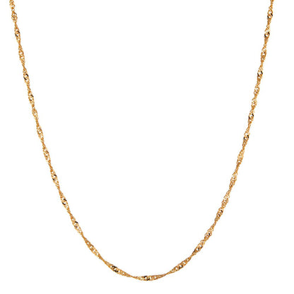 Singapur-Halskette 750/18 K Gelbgold