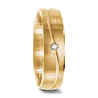 Alliance Or jaune 18K Diamant 0.02 ct, w-si