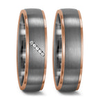Bague Palladium 950, Or rouge 18K