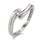 Ring 750/18K witgoud Diamant 0.10 ct, p1