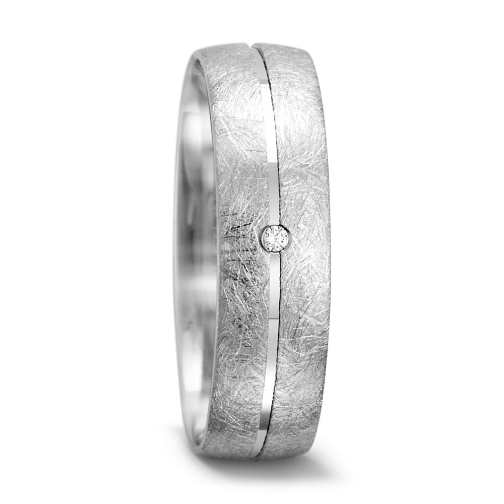 Partnerring 750/18K witgoud Diamant 0.01 ct, tw-vsi