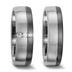 Partnerring 500 Palladium, 375/9K witgoud