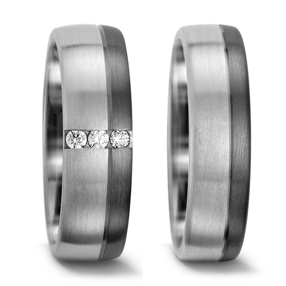 Partnerring 500 Palladium, 375/9K witgoud