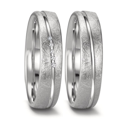 Alliance Or blanc 18K