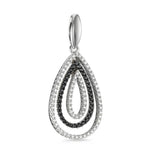 Hanger 750/18K witgoud Diamant zwart, 0.52 ct, 104 Steen, [Brillant], tw-vsi
