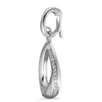 Anhänger 750/18 K Weissgold Diamant weiss, 0.19 ct, 38 Steine, Brillantschliff, w-si