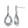Ohrhänger 750/18 K Weissgold Diamant weiss, 0.16 ct, 34 Steine, Brillantschliff, w-si