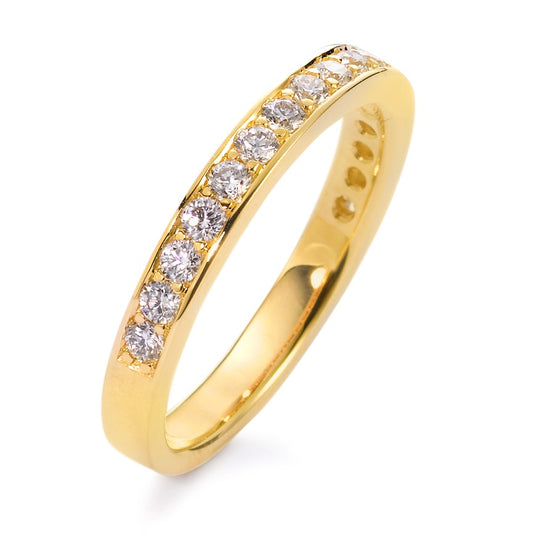 Memory ring 750/18K geel goud Diamant wit, 0.50 ct, 17 Steen, [Brillant], w-si