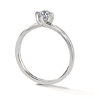 Solitaire ring 750/18K witgoud Diamant wit, 0.25 ct, [Brillant], w-si
