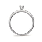 Solitaire ring 750/18K witgoud Diamant wit, 0.20 ct, [Brillant], w-si Ø3 mm