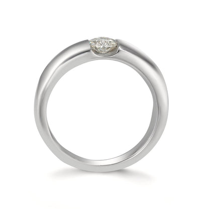 Bague solitaire Or blanc 9K Moissanite