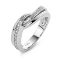 Ring 750/18K witgoud Diamant 0.28 ct, 24 Steen, w-si