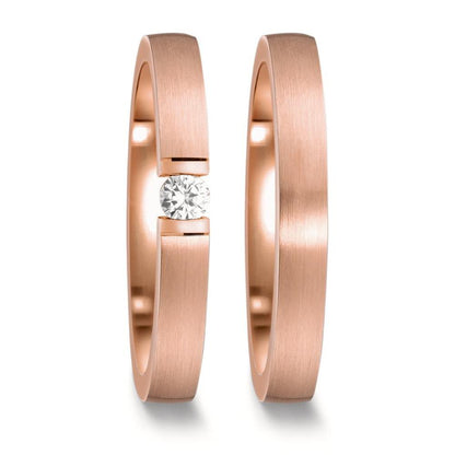 Alliance Or rose 14K Diamant blanc, 0.10 ct, w-si
