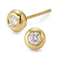 Ohrstecker 750/18 K Gelbgold Diamant 0.25 ct, 2 Steine, w-si Ø5 mm