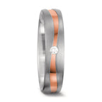 Partnerring 750/18K witgoud, 750/18K rood goud Diamant wit, 0.03 ct, tw-vsi