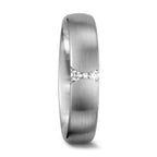Partnerring 750/18K witgoud Diamant wit, 0.055 ct, 3 Steen, tw-vsi