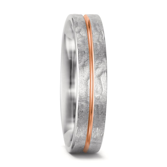 Partnerring 750/18K witgoud, 750/18K rood goud