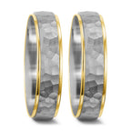 Partnerring 750/18K witgoud, 750/18K geel goud